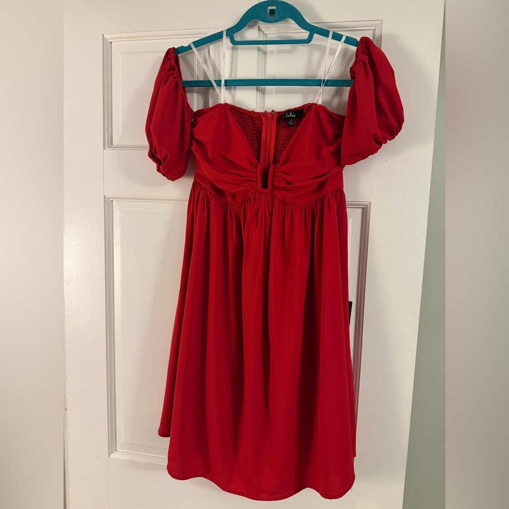 Red Off-Shoulder Dress
